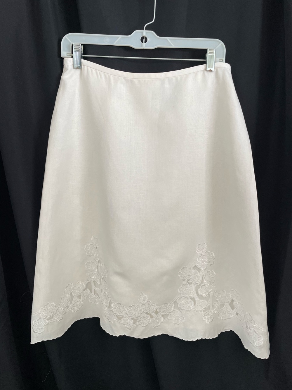 Vintage Ann Taylor Loft Linen/Rayon Lined A-Line Skirt